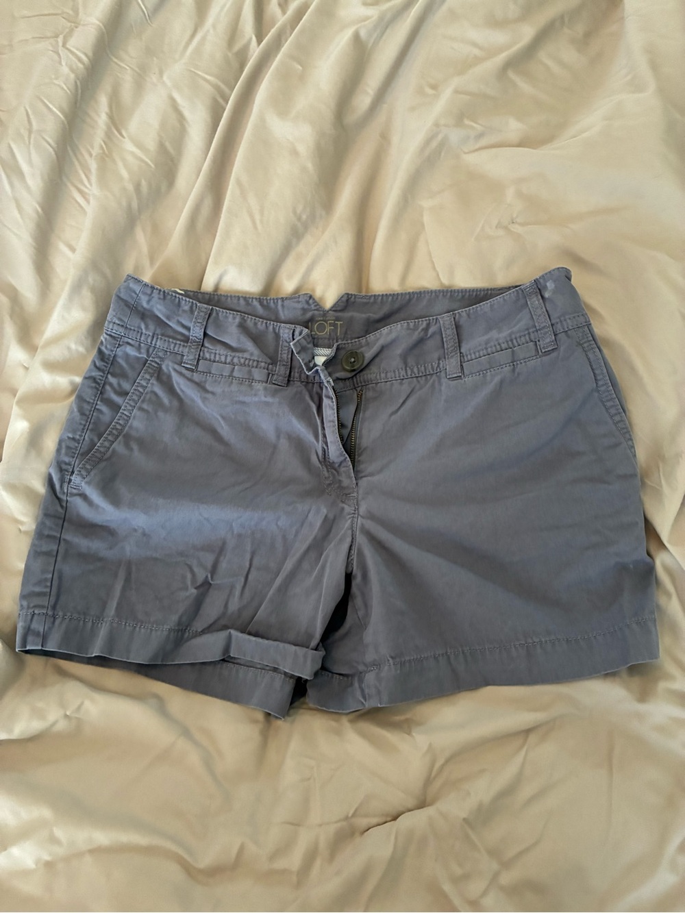 LOFT Slate Blue Casual Bermuda Shorts